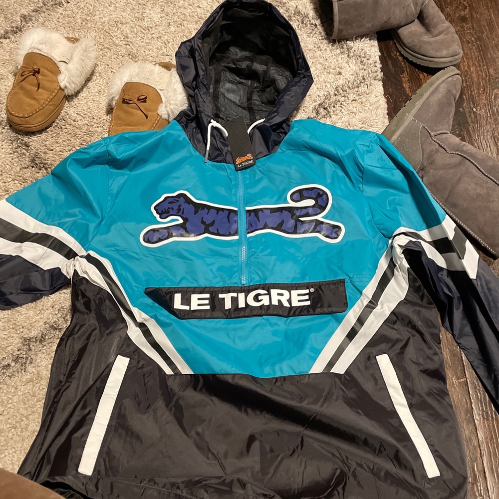 Le Tigre men’s half zip wind breaker